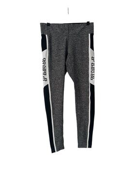 PINK Athletic Grey & Black Leggings with White Side Panels